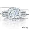 925 Sterling Silver Heart Moissanite Ring