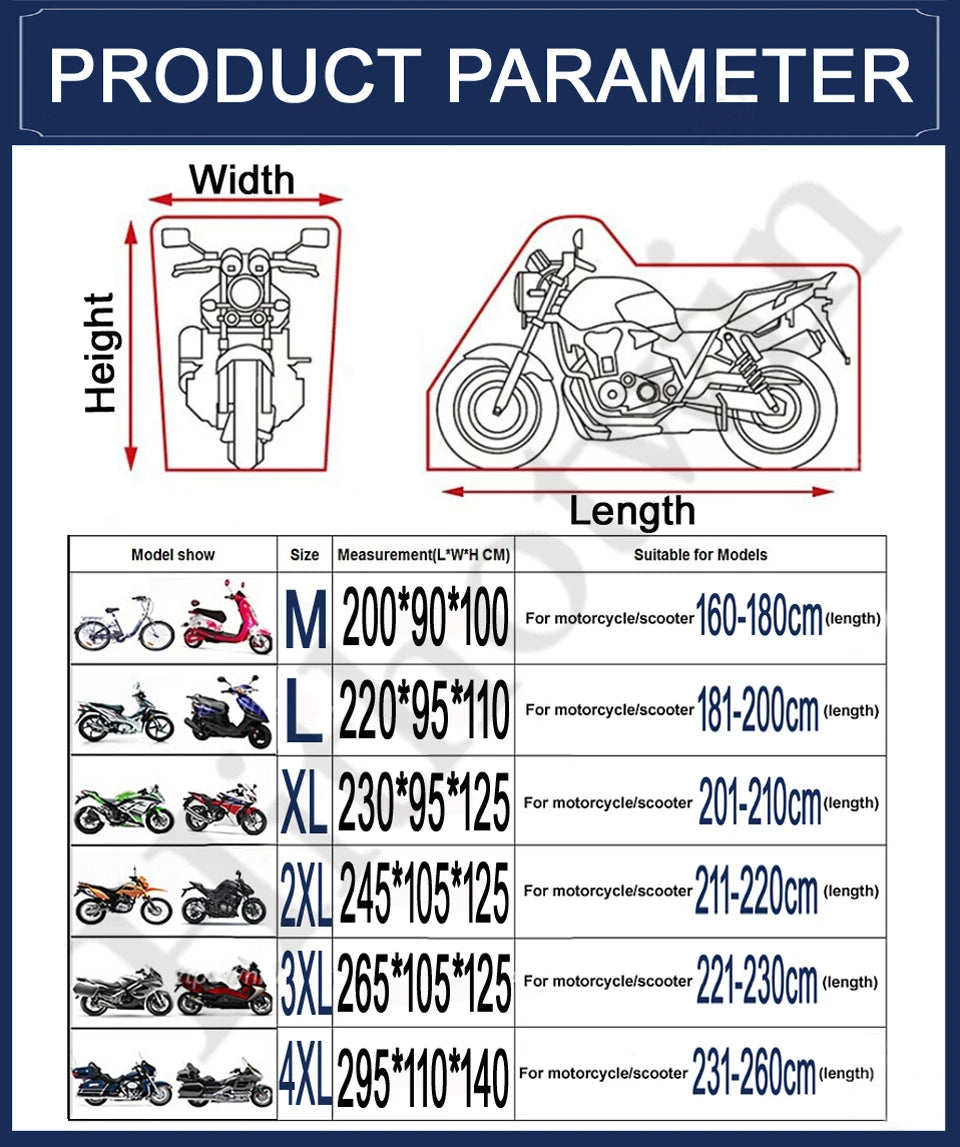 All-Season Motorcycle & Scooter Cover with UV Protection