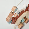Montessori Wooden Crab Pull Toy with Bead Maze and Life Skills Activities