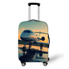 Elastic Aircraft Print Luggage Protector Cover