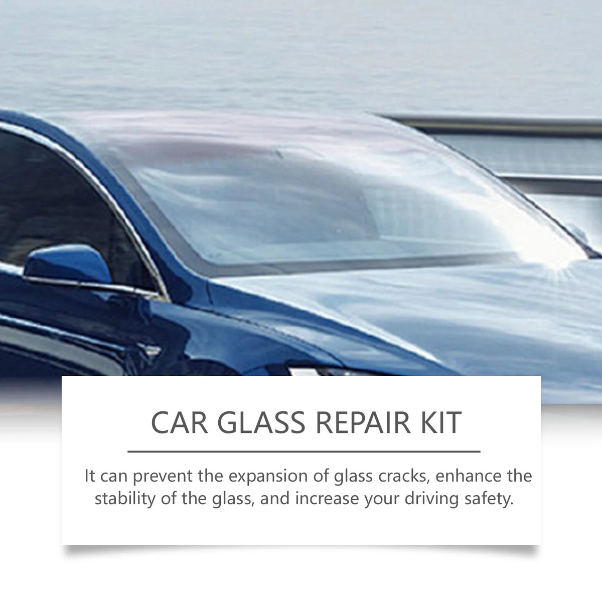 Windshield Repair Kit with UV Resin for Chips and Cracks