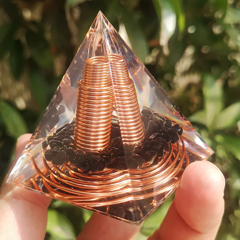 Spiral Copper Pyramid Ornament