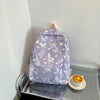 Butterfly Print Canvas Backpack for Women