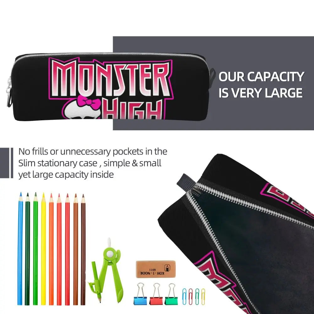 Monster High Pink Pattern Pencil Case