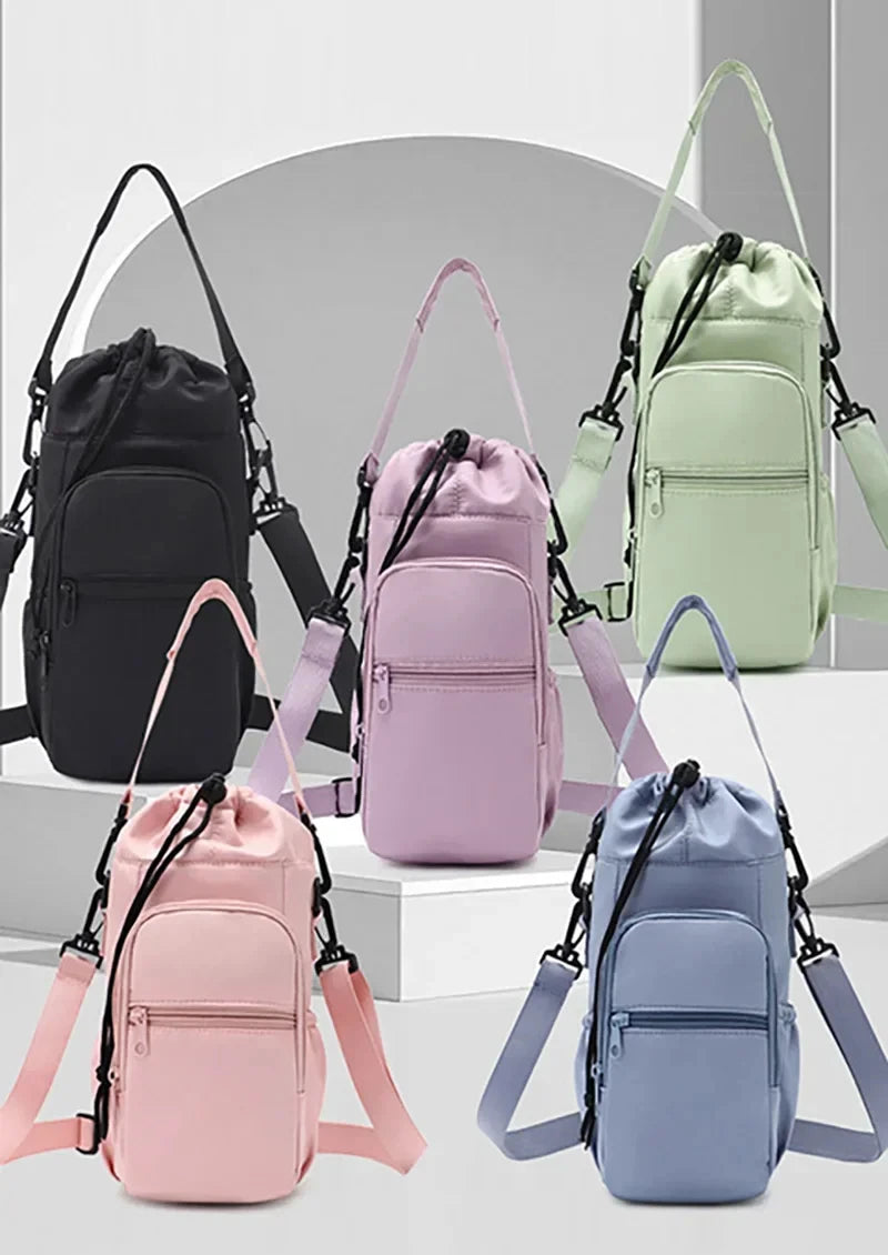 Insulated Water Bottle Carrier Bag with Phone Pocket