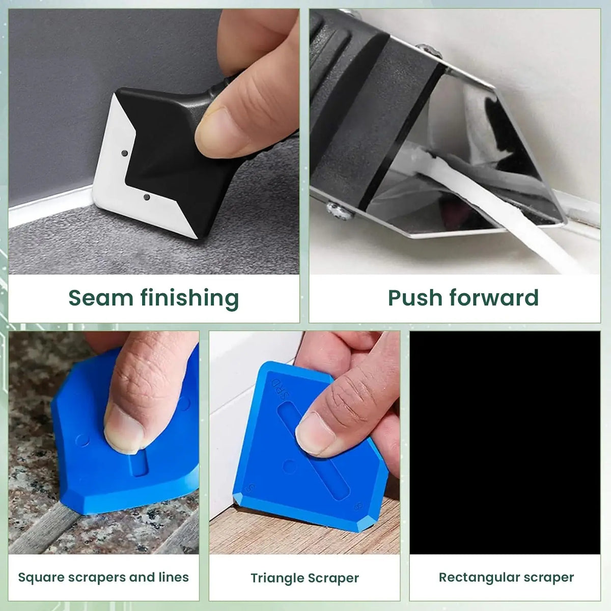 9-Piece Silicone Caulk Finishing & Grout Smoothing Tool Kit