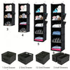 Foldable Hanging Closet Organizer with Multi-Tier Storage and Side Pockets