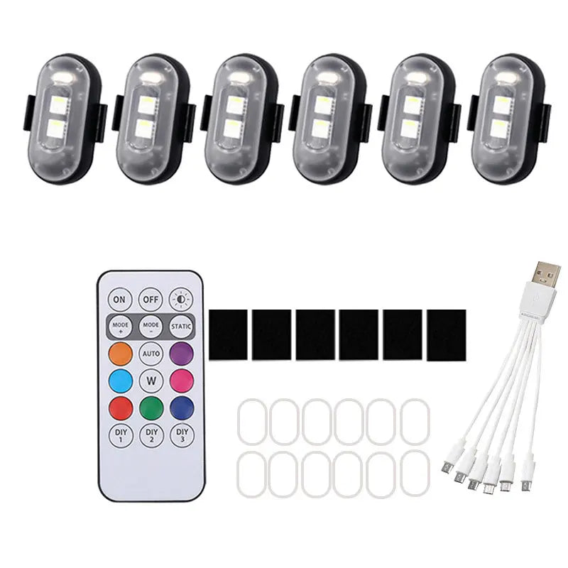 Wireless RGB LED Warning Light with Remote Control