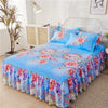 Floral Ruffle Bed Skirt with Matching Pillowcases