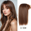 16-Inch Straight Hair Topper with Bangs