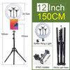 Adjustable ring light with tripod and iPad holder for streaming and video calls