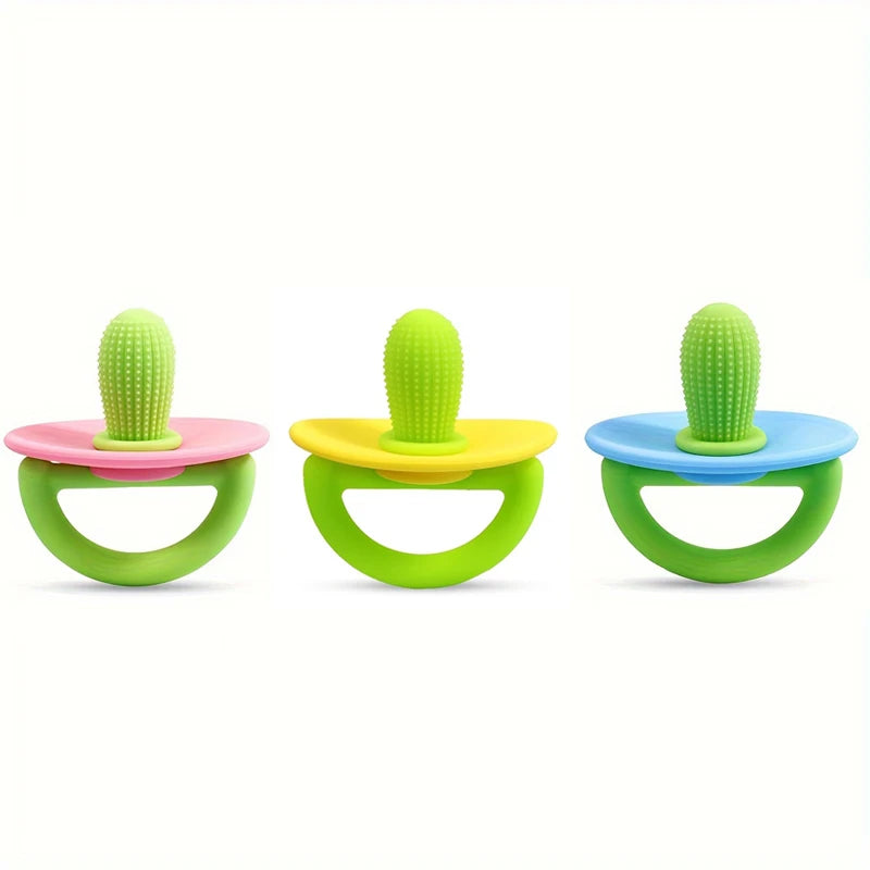 Silicone Teether Ring with Massage Dots for Soothing Gums
