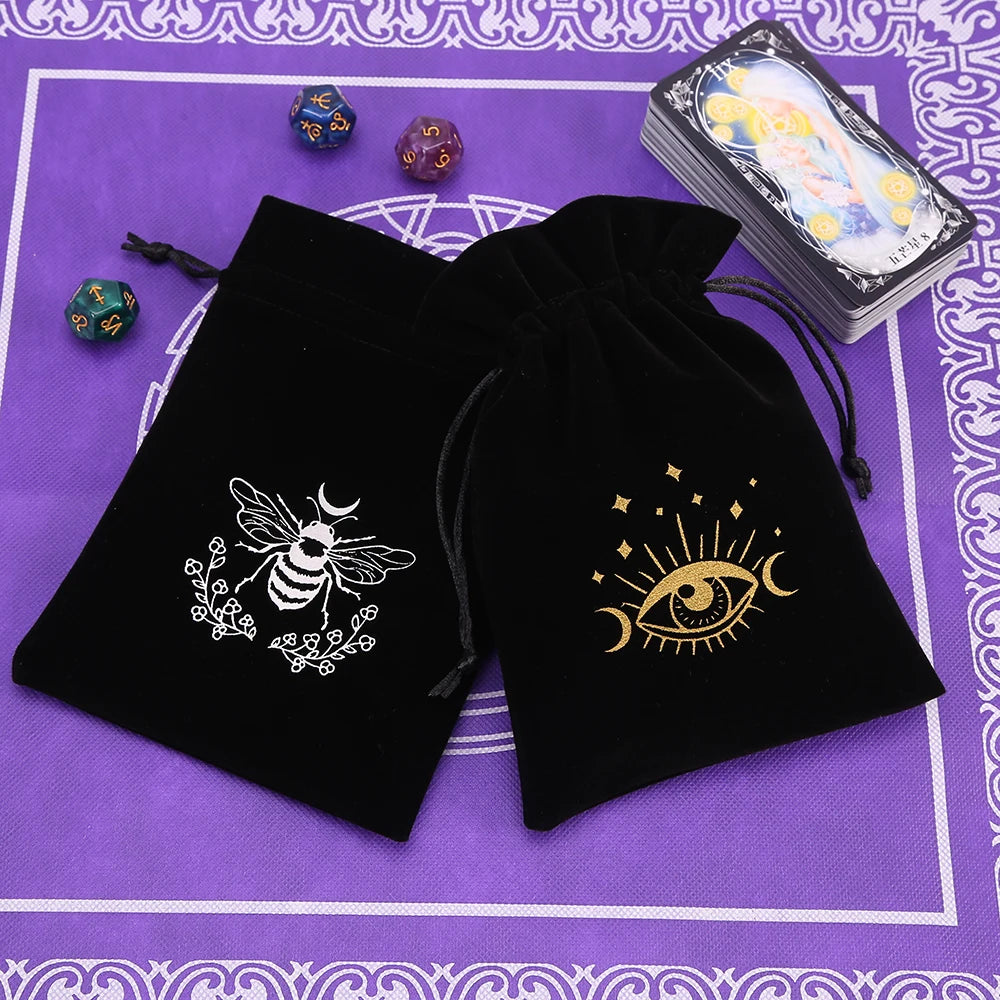 Black Velvet Tarot Card Storage Bag