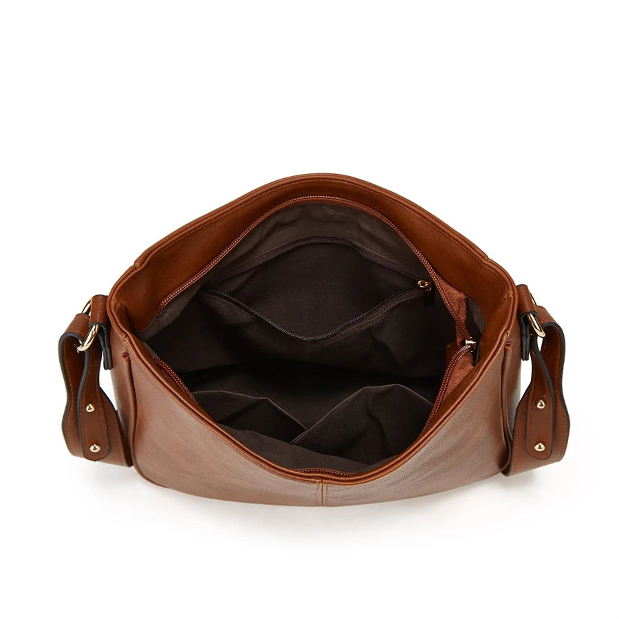 Moon Curve PU Leather Crossbody Bag