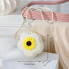 Floral Woven Straw Crossbody Bag