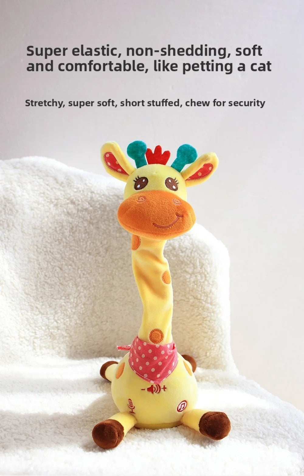 Interactive Dancing and Talking Giraffe Plush Toy with Music