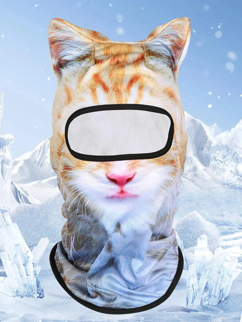 3D-Katzenohren-Balaclava