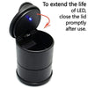 Portable Car Ashtray with LED Light & Trash Compartment