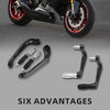 Motorcycle Brake & Clutch Lever Hand Guards with Carbon Fiber Finish