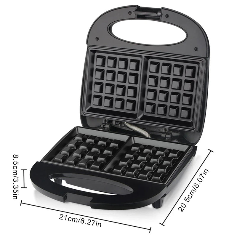 Compact Belgian Waffle Maker with Non-Stick Plates