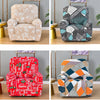 Printed Recliner Cover with Side Pocket — 4-Piece Set