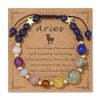 12 Zodiac Signs Natural Stone Bracelet