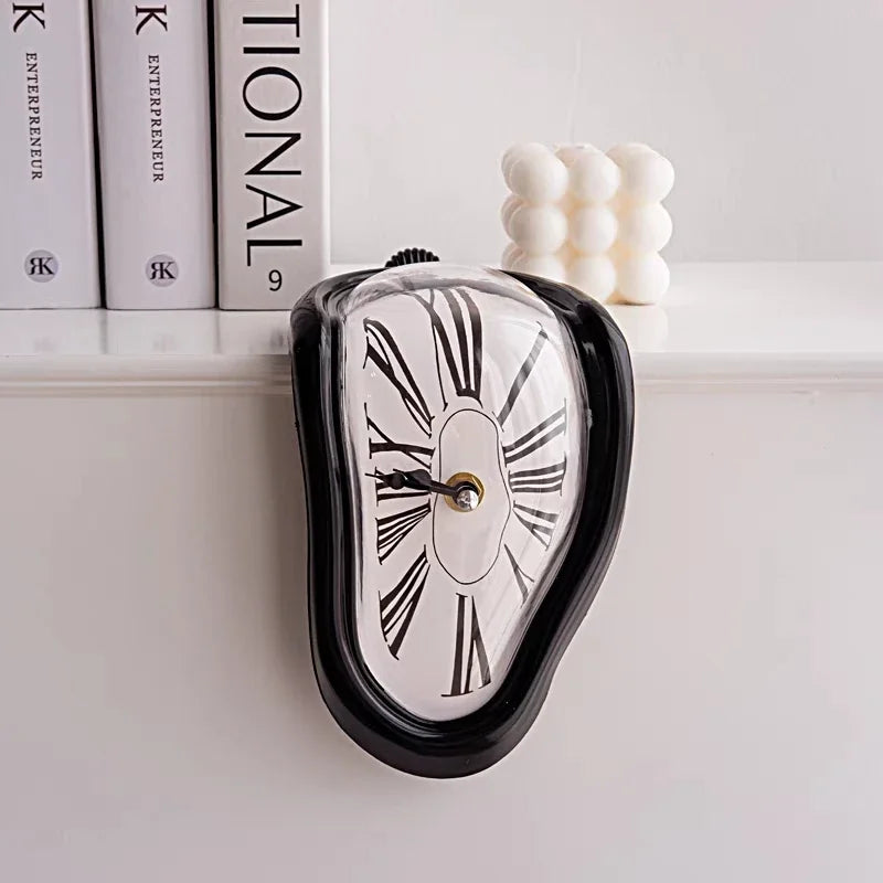 Surreal Melting Wall Clock - Dali Inspired Decorative Timepiece