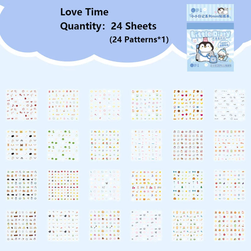 Cartoon PET Sticker Book for Journaling