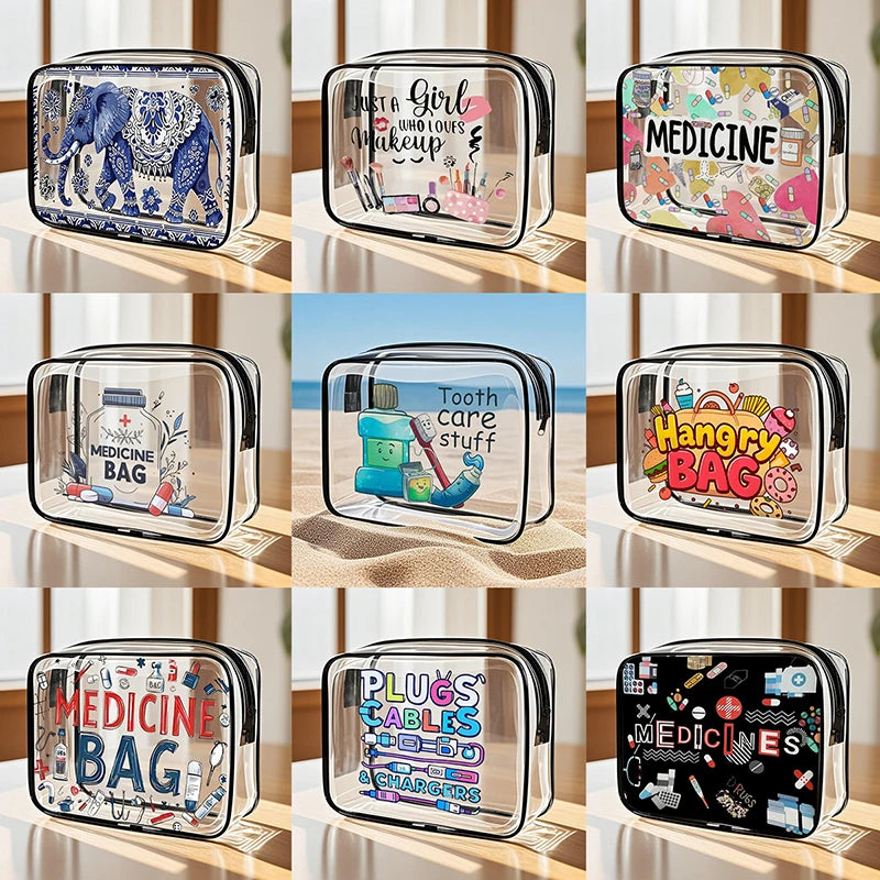Large Capacity Travel Cosmetic Bag with Multifunctional Storage