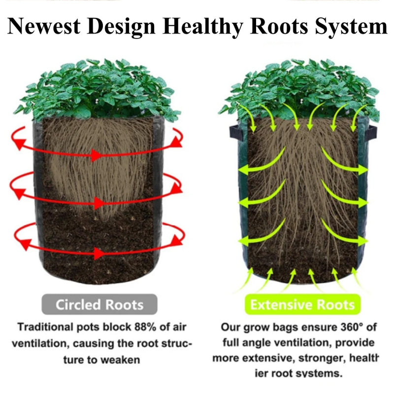 Peek-a-Boo Plant Grow Bags with Harvest Window