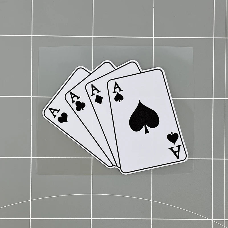Poker Card Vinyl Decal for Motorcycles & Cars