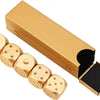 Precision Aluminum Alloy Dice Set – 5 Metal Dice with Storage Box
