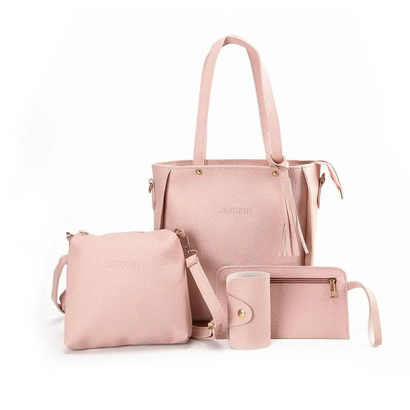 4-Piece PU Leather Crossbody Bag Set