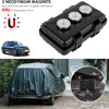 Black magnetic key hider box with neodymium magnets for under-car storage