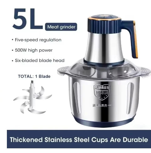5L Electric Meat Grinder & Food Processor