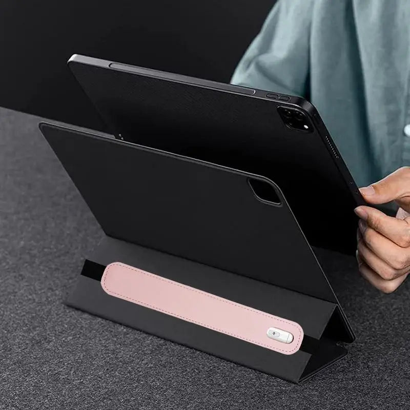 Leather Stylus Pen Sleeve with Elastic Band