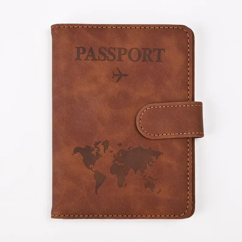 PU Leather Passport Holder with Credit Card Slots