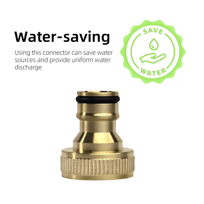 Brass Garden Hose Quick Connectors (2-Pack)