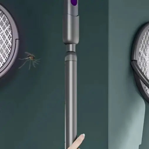 Rotating Head Electric Fly Swatter with Telescopic Handle