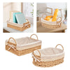 Handwoven Storage Basket with Removable Linen Lining