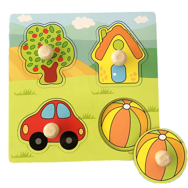 Wooden Alphabet Puzzle Board for Toddlers