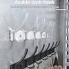 No-Drill Wall-Mounted Coat Rack with 6 Hooks