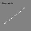 Glossy white tailgate insert decal for a Ford Super Duty F250 or F350 truck.