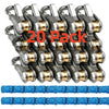 A pack of 20 silver and gold retractable rope tensioners with cam buckles.