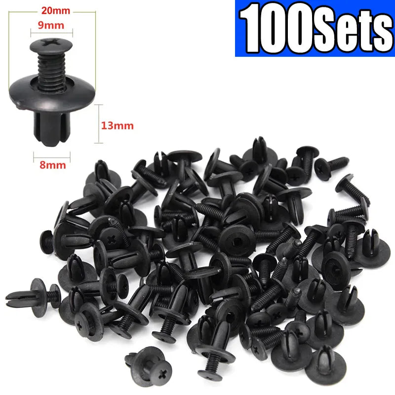 8mm Plastic Push Pin Rivets for Auto Fender and Bumper Repair