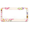 Floral Aluminum License Plate Frame with Slim Design