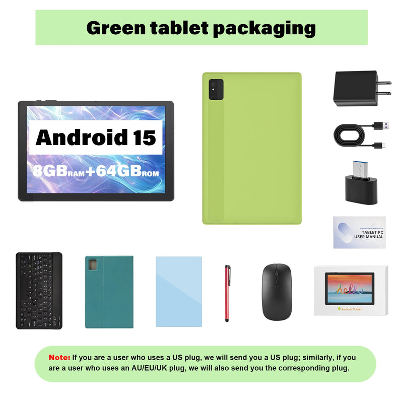 10.1" Android 15 Kids Tablet with Protective Case