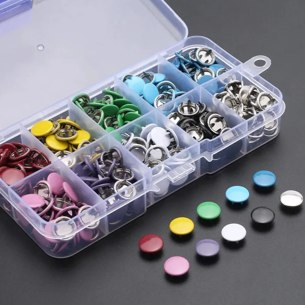 Metal Sewing Buttons with Installation Pliers (50-Piece Set)
