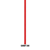 A vertical strip of flexible red PVC material, 6mm wide and 3 meters long.