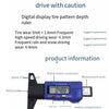 A digital tire tread depth ruler showing a measurement of 0.4881 mm.